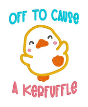 Load image into Gallery viewer, Kerfuffle applique machine embroidery design (4 sizes included) —FEB 26 MB—DIGITAL DOWNLOAD