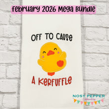 Load image into Gallery viewer, Kerfuffle applique machine embroidery design (4 sizes included) —FEB 26 MB—DIGITAL DOWNLOAD