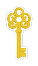 Load image into Gallery viewer, Santa's Magic Key ornament/bookmark/bag tag machine embroidery design DIGITAL DOWNLOAD