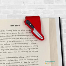 Load image into Gallery viewer, Knife Magnetic bookmark --2026 Spooky Bundle-- machine embroidery design DIGITAL DOWNLOAD