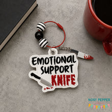 Load image into Gallery viewer, Emotional Support Knife bag tag/ornament/bookmark machine embroidery design DIGITAL DOWNLOAD