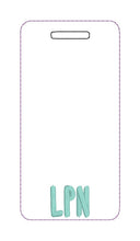 Load image into Gallery viewer, LPN Badge buddy machine embroidery design DIGITAL DOWNLOAD