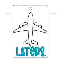 Load image into Gallery viewer, Laters luggage tag set machine embroidery design DIGITAL DOWNLOAD