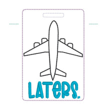 Load image into Gallery viewer, Laters luggage tag set machine embroidery design DIGITAL DOWNLOAD