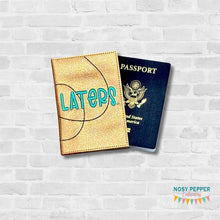 Load image into Gallery viewer, Laters passport cover machine embroidery design DIGITAL DOWNLOAD