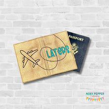 Load image into Gallery viewer, Laters passport cover machine embroidery design DIGITAL DOWNLOAD