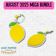 Load image into Gallery viewer, Lemon puff bag tag/bookmark/ornament machine embroidery design DIGITAL DOWNLOAD