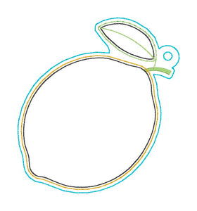 Lemon puff bag tag/bookmark/ornament machine embroidery design DIGITAL DOWNLOAD