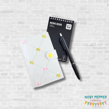 Load image into Gallery viewer, Lemon Quilted Notebook Cover ITH Embroidery Design – 3x5 Top Load Journal Cover (Digital Download)