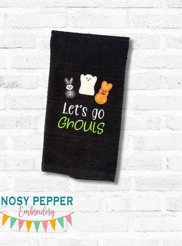 Lets Go Ghouls machine embroidery design (4 sizes included) DIGITAL DOWNLOAD