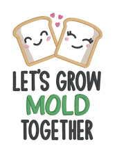 Load image into Gallery viewer, Let's Grow Mold appliqué machine embroidery design (4 sizes included) DIGITAL DOWNLOAD