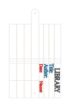 Load image into Gallery viewer, Library top load notebook cover machine embroidery design DIGITAL DOWNLOAD