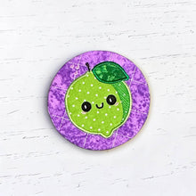 Load image into Gallery viewer, Lime applique envelope style Mug rug  machine embroidery design (5 sizes included) DIGITAL DOWNLOAD