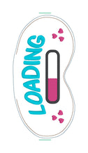 Load image into Gallery viewer, Loading sleep mask machine embroidery design (2 sizes included) DIGITAL DOWNLOAD