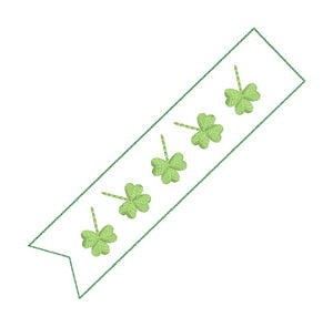 Lucky Clover key fob set machine embroidery file (3 sizes, single and multi files included) DIGITAL DOWNLOAD