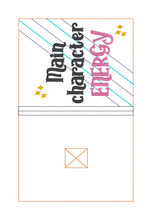 Load image into Gallery viewer, Main Character Energy Cover 2 sizes available machine embroidery design DIGITAL DOWNLOAD