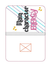 Load image into Gallery viewer, Main Character Energy Cover 2 sizes available machine embroidery design DIGITAL DOWNLOAD