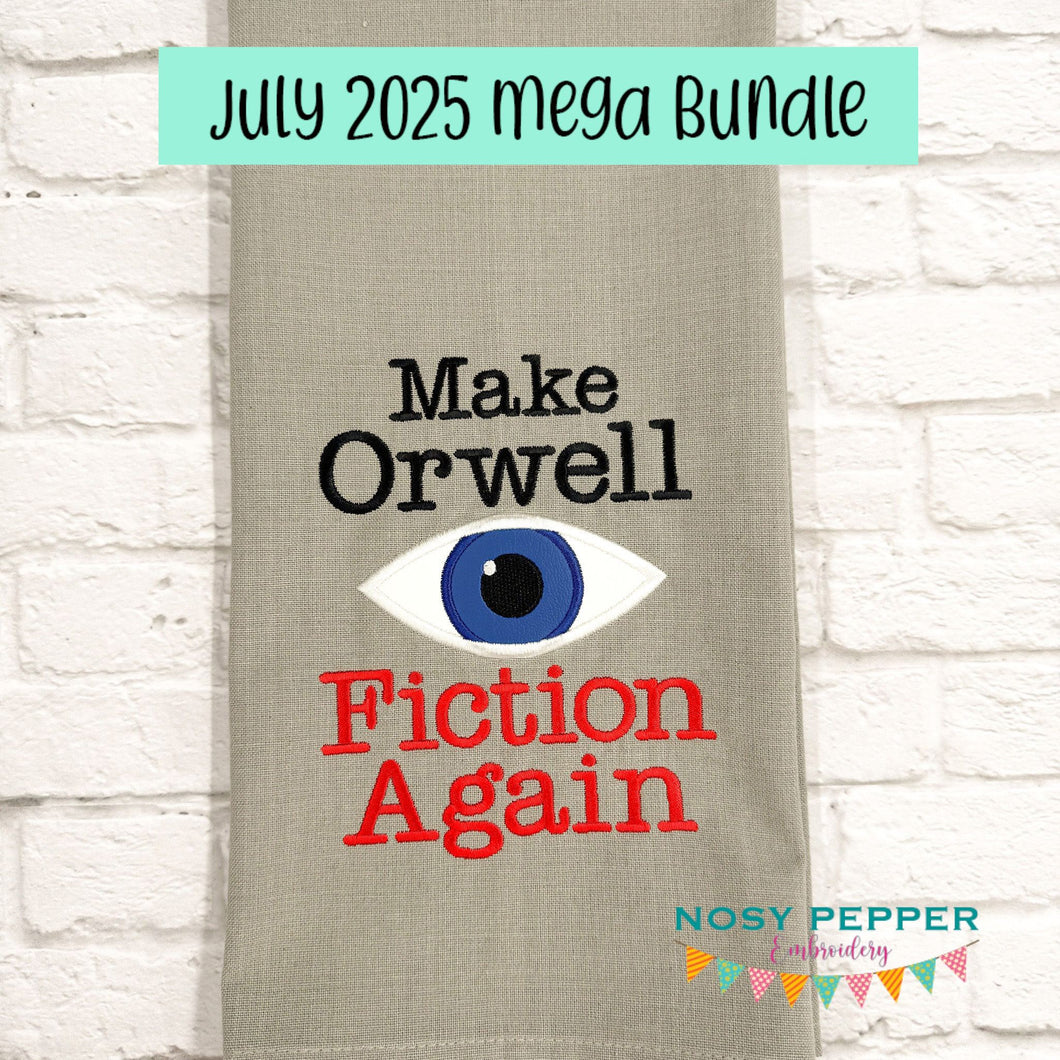Make Orwell applique machine embroidery design (4 sizes included) DIGITAL DOWNLOAD