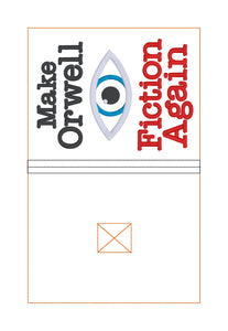 Make Orwell applique notebook cover (2 sizes available) machine embroidery design DIGITAL DOWNLOAD