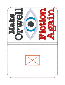 Make Orwell applique notebook cover (2 sizes available) machine embroidery design DIGITAL DOWNLOAD