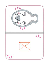 Load image into Gallery viewer, Manatee applique notebook cover 2 sizes available machine embroidery design DIGITAL DOWNLOAD