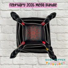 Load image into Gallery viewer, Mandala ITH tray set machine embroidery design (includes 6 sizes) DIGITAL DOWNLOAD