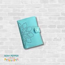 Load image into Gallery viewer, Mandala top load notebook cover machine embroidery design DIGITAL DOWNLOAD