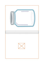 Load image into Gallery viewer, Mason Jar applique shaker Notebook Cover with firefly felties (2 sizes available) machine embroidery design DIGITAL DOWNLOAD