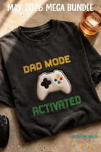 Load image into Gallery viewer, Dad Mode applique machine embroidery design (4 sizes included) DIGITAL DOWNLOAD