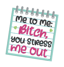 Load image into Gallery viewer, Me To Me applique machine embroidery design (4 sizes included) DIGITAL DOWNLOAD