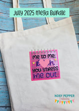 Load image into Gallery viewer, Me To Me applique machine embroidery design (4 sizes included) DIGITAL DOWNLOAD