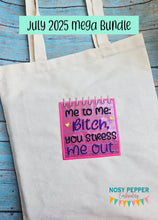 Load image into Gallery viewer, Me To Me applique machine embroidery design (4 sizes included) DIGITAL DOWNLOAD
