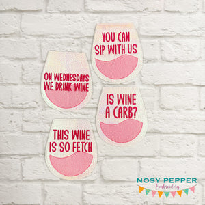 Mean Girls coaster set machine embroidery design (4 designs included) DIGITAL DOWNLOAD