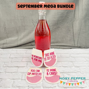 Mean Girls coaster set machine embroidery design (4 designs included) DIGITAL DOWNLOAD