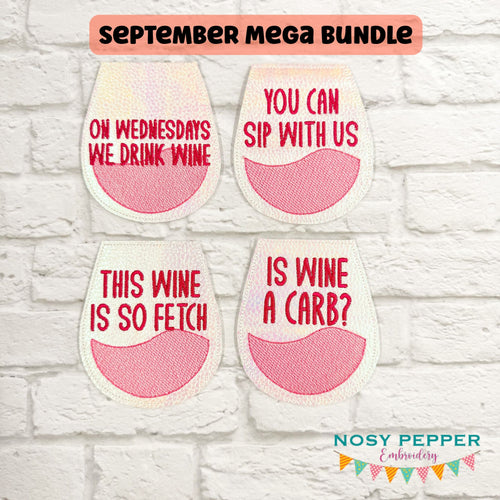 Mean Girls coaster set machine embroidery design (4 designs included) DIGITAL DOWNLOAD