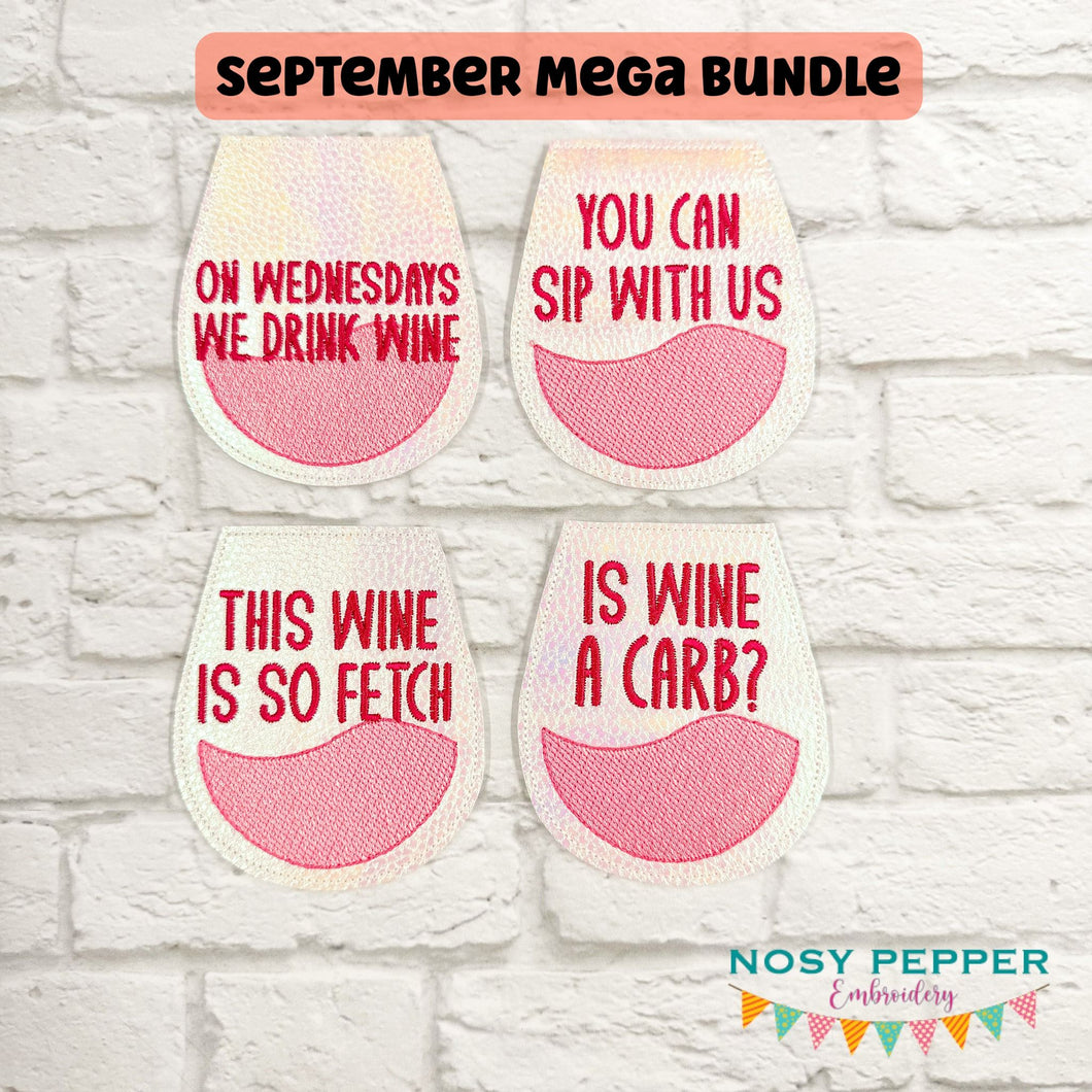 Mean Girls coaster set machine embroidery design (4 designs included) DIGITAL DOWNLOAD