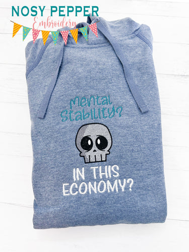 Mental Stability machine embroidery design (4 sizes included) DIGITAL DOWNLOAD