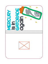 Load image into Gallery viewer, Mercury applique notebook cover (2 sizes available) machine embroidery design DIGITAL DOWNLOAD