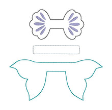 Load image into Gallery viewer, Mermaid ITH Bow Oct &#39;24 Mystery Bundle (3 sizes included) machine embroidery design DIGITAL DOWNLOAD