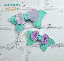 Load image into Gallery viewer, Mermaid ITH Bow Oct &#39;24 Mystery Bundle (3 sizes included) machine embroidery design DIGITAL DOWNLOAD