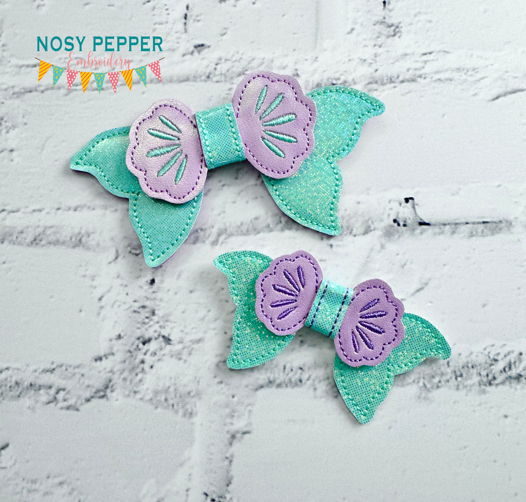 Mermaid ITH Bow Oct '24 Mystery Bundle (3 sizes included) machine embroidery design DIGITAL DOWNLOAD