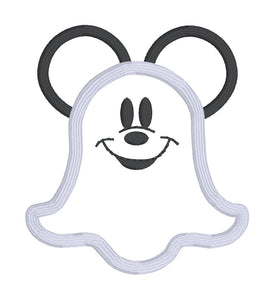 Mouse Ghost applique set machine embroidery design (4 designs included) DIGITAL DOWNLOAD