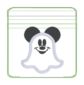 Mouse Ghost Applique ITH Bag (5 sizes available) machine embroidery design DIGITAL DOWNLOAD