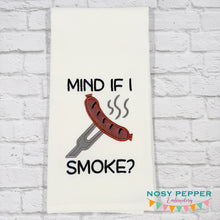 Load image into Gallery viewer, Mind If I Smoke applique machine embroidery design (4 sizes included) DIGITAL DOWNLOAD