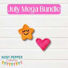 Load image into Gallery viewer, Mini Patch Pair (2 sizes included) July 24 Mystery Bundle machine embroidery design DIGITAL DOWNLOAD