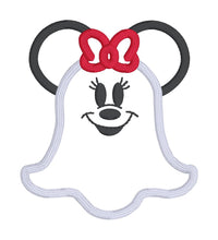 Load image into Gallery viewer, Mouse Ghost applique set machine embroidery design (4 designs included) DIGITAL DOWNLOAD