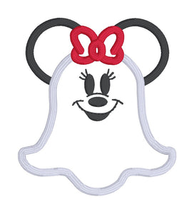 Mouse Ghost applique set machine embroidery design (4 designs included) DIGITAL DOWNLOAD