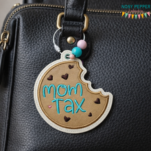 Load image into Gallery viewer, Mom Tax bag tag/ornament/bookmark machine embroidery design DIGITAL DOWNLOAD