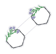 Load image into Gallery viewer, Monogram magnetic bookmark machine embroidery design DIGITAL DOWNLOAD