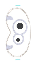 Load image into Gallery viewer, Monster sleep mask machine embroidery design (2 sizes included) DIGITAL DOWNLOAD